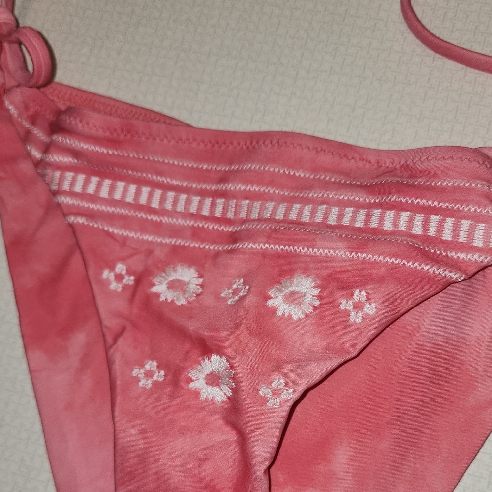 Aerie Embroidered Tie Cheekier Bikini Bottom - Picture 6 of 6
